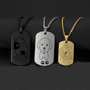 <span class=keywords><strong>Collier</strong></span> avec photo personnalisée pour femmes, acier inoxydable, gravure de <span class=keywords><strong>plaque</strong></span> de nom de famille, pendentif de <span class=keywords><strong>collier</strong></span>, cadeau de nom d'animal de compagnie, punk rock - Product Image 3