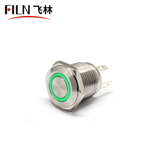 16MM 4PIN 12V 10A Waterproof <strong>Push</strong> <strong>Button</strong> Switch Red Blue Green Yellow White Copper Stainless Steel CE CCC RoSH IP67 <strong>UL</strong> - Product Image 3