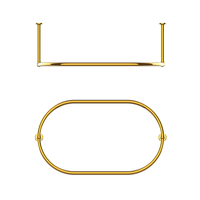 Rail de rideau de douche en acier doux, style moderne, accessoires pour salle de bain