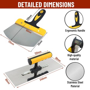 Mason's Knife Wall <span class=keywords><strong>scraper</strong></span> thạch cao vách thạch cao sơn toolstainless Steel scraperblade kết hợp lắp ráp - Product Image 3