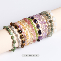 Zooying — Bracelets en pierre précieuse Feng shui, perles en cristal, améthyste, aigue-marine, 1 pièce