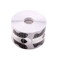 500 pièces de formes en papier pour extensions d'ongles en cristal français, autocollants guides, outil de manucure pour photothérapie, support en papier noir en forme de cerf-volant