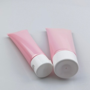 Nouveau style – Tube souple rose 100 ml pour nettoyant visage, émulsion pour les mains et lotion, avec bouchon à vis et impression sérigraphiée - Product Image 6