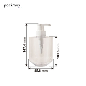 500ml High Beauty Slanted Bottom PET Thickened Shampoo <b>Bottle</b> - Custom Squat Hair Lotion Container Wholesale - Product Image 4