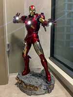Figura de Iron Man Mk7 Mk85 de Marvel en Oferta, Estatua de Resina con Luz LED para Decoración de Piso, Sala de Estar, Regalo de Inauguración de Tienda