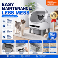 Bac à litière pour chat intelligent avec contrôle par application |   Nettoyage facile |   Grande capacité |   7 capteurs anti-pincement, 99% de désodorisation |   Auto-nettoyage avancé