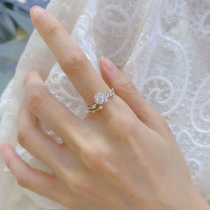 Lujo mujer dedo promesa 925 anillos de moissanita de plata vvs1 0,5 1ct quilates estrellas brillantes anillos de compromiso de boda para mujeres - Product Image 4