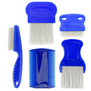 Novo Atacado <span class=keywords><strong>Pet</strong></span> Flea Comb Double Side Piolhos Escova Dog Cat Cabelo Remoção Grooming Tool Set - Product Image 5