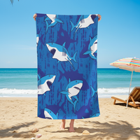 Serviette de plage Yabee personnalisable en microfibre gaufrée en plastique recyclé, séchage rapide, anti-sable, avec logo imprimé, motif dessin animé moderne, toutes saisons, pour adulte