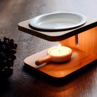 Lampe d'aromathérapie en bambou et porte-bougie brûleur d'encens à design ouvert - Approvisionnement exclusif Chine Commerce transfrontalier