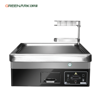 Équipement de cuisine commerciale, friteuse à induction multifonction 6KW, grill teppanyaki avec armoire