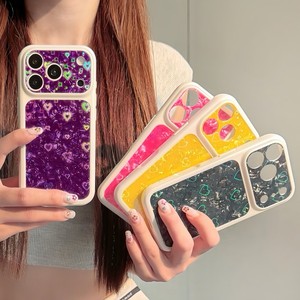 Fashion Shell pattern Laser glitter love Mobile phone <b>case</b> for <b>iPhone</b> 17 16 15 14 pro max IMD Colorful shimmering cover back - Product Image 2