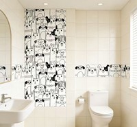 Carrelage mural élégant à finition brillante 1200x600mm avec illustration de chien pour la décoration du salon