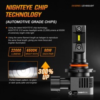 Nighteye phare de voiture led H1 H4 H7 h8 h11 phare led 6000K 4300K canbus h7 hb3 hb4 phare de voiture led 9005 phare led