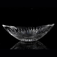 Ensemble de bols en verre taillé style arabe en forme de bateau, décor gravé, écologique, durable, pour servir les fruits, pour les fêtes, la table, la maison