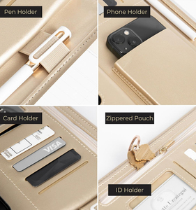 Haoran A4 Kích Thước Thân Thiện Với Môi PU Da Danh Mục Đầu Tư Thư Mục Đóng Cửa Từ Cổng USB Và Khe Cắm Thẻ Nhớ Cho Văn Phòng Nguồn Cung Cấp - Product Image 4