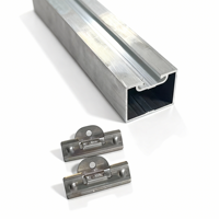 Accessoires de terrasse en composite WPC imperméable sans vis, poutre en aluminium utilisée pour les murs et sols extérieurs