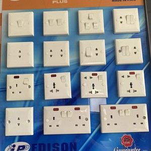 Duy Nhất Khung Tường Ổ Cắm Cho Châu Phi Trung Đông Anh Tường Ổ Cắm 2 AC Đen Vàng Trắng Năm Lỗ Phổ Tường 10A - Product Image 4