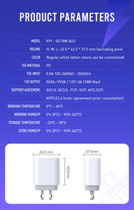 Au Usb a Qc3.0 Quick Adaptateur de charge rapide <span class=keywords><strong>18w</strong></span>-<span class=keywords><strong>Chargeur</strong></span> Usb universel pour Infinix <span class=keywords><strong>google</strong></span> Pixel apple iphone samsung téléphone portable - Product Image 4