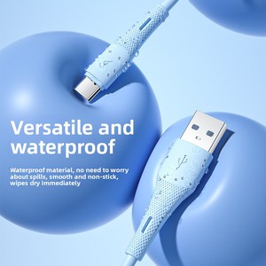 Câble de données en silicone ignifuge 3A personnalisé double USB Type-C C à charge rapide PD 60W compatible avec PD 27W personnalisable - Product Image 3