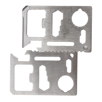 Anthrive Factory Direct Poche polyvalente Portable multifonction Carte de crédit en métal Outil de carte en acier inoxydable Camping Randonnée
