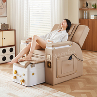 Fauteuil de pédicure spa électrique de luxe moderne pour salon de manucure, sans plomberie, inclinable et réglable, avec massage intégré