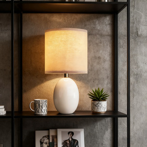 Lámpara de mesa moderna con control táctil, fuente de luz LED E27, cuidado de los ojos, para decoración de sala de estar y dormitorio - Product Image 3