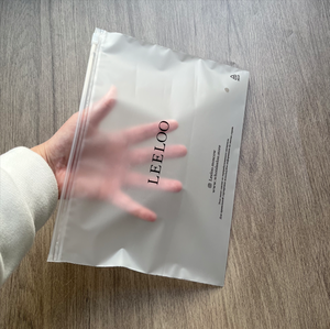 Custom Logo Matte Frosted Horizontal Zipper Bags For Garment Swimwear Cosmetic Small Business Packaging Bags - Product Image 6