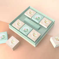 Caja Rectangular Rígida Deslizable de Cartón Plegable de Lujo para Pasteles de Luna, Diseño de Empaque para 8 Piezas, PBX28, 2022 Premium