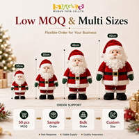 Fabricant de jouets en peluche OEM, Père Noël en peluche, poupée personnagre de Noël sur mesure pour la promotion de la marque et les cadeaux