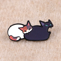 Broche en émail amusante en forme de chat, broche animale de dessin animé, épingles de revers, badges pour sacs à dos, accessoires vestimentaires, bijoux de mode, cadeaux pour amis