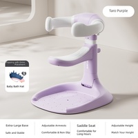 Ensemble de bain sécurisé et réglable en plastique pour bébé, avec support de douche pour tout-petit, siège de bain et tabouret de toilette pour bébé
