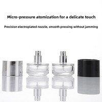Flacon de parfum en verre transparent de 15 ml, avec grand bouchon unique et corps compact, couvercle surdimensionné de luxe, mini flacon d'échantillon de parfum