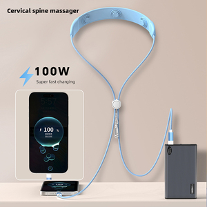 Masajeador de Cuello y Espina Cervical con Cable de Carga Rápida de 100W para Conexión a Banco de Energía de Teléfono Móvil - Product Image 1
