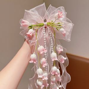 Jepit Rambut Formal Mewah nan Indah untuk Pernikahan, Jepit Rambut Bunga untuk Anak Perempuan, Hiasan Rambut Abadi - Product Image 6