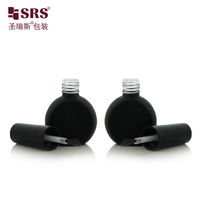 Flacon de vernis à ongles en verre rond de 8 ml, récipient vide avec bouchon à pinceau pour laque gel