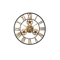 Horloge Murale Vintage Créative en Métal à Engrenages, Effet Vieilli, pour Salon et Bureau – Meilleure Vente, Pièce Décorative