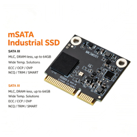 Mini SSD industriel MSATA SATA III JEDEC MO-300B MLC NAND 16 Go 32 Go 64 Go, large plage de température (-40°C à +85°C), disque à semi-conducteurs pour IPC en vrac
