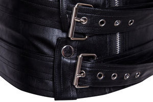Nuova moda Slim Fit giacca di <span class=keywords><strong>pelle</strong></span> nera Punk PU giacca da <span class=keywords><strong>uomo</strong></span> <span class=keywords><strong>Biker</strong></span> giacca da moto cerniera taglie forti giacche da <span class=keywords><strong>uomo</strong></span> - Product Image 5
