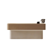 Comptoir de réception moderne et minimaliste laqué brillant – Bureau d'accueil pour entreprise et magasin