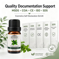 Huile Essentielle de Menthe Verte 100% Pure et Naturelle, Marque Privée Personnalisée, pour Diffuseur d'Aromathérapie, Soins de la Peau, Huile de Massage, OEM