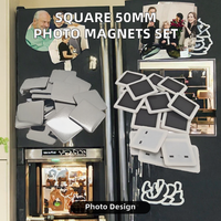 Aimants photo numériques écologiques de forme carrée 50*50mm, aimants de réfrigérateur DIY, décoration, aimants promotionnels