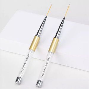 Pinceau à ongles avec manche en métal doré, logo personnalisé, pour le dessin au gel, les lignes fines, utilisation en salon de manucure - Product Image 3