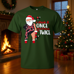 Verifico una vez y luego lo verifico dos veces, camiseta navideña de Papá Noel con diseño navideño de 1989 - Product Image 3