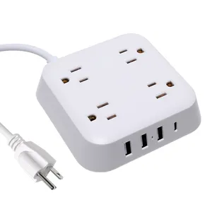 movable us power strip surge protect with usb outlet