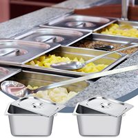 SS304 SS201 Gastronomie-Edelstahlbehälter in Vollgröße für Restaurants, Dampftische und Hotels, GN-Behälter