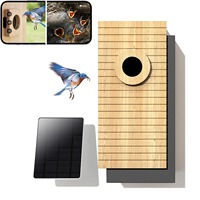 Caméra de Nid d'Oiseau Intelligente IA, Durable, pour l'Éclosion et l'Incubation des Œufs, en Bois Écologique, Extérieure, Tendance et Luxe
