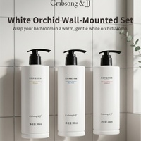 Kit de Champú y Gel de Ducha con Aroma Floral Crabsong & JJ de 380 ml, Dispensador de Pared para Hoteles, Set de Artículos de Aseo para Habitaciones de Huéspedes en Resorts