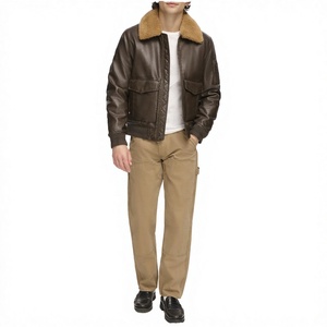 Blouson Bomber Homme 2021 en Cuir et Toile avec Fermeture Éclair, Style Streetwear Brillant Réfléchissant, Coupe-Vent Hiver, Grandes Tailles - Product Image 4