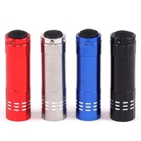 Mini lampe de poche UV portable lumière violette 9 LED lampe torche UV lampe de poche
